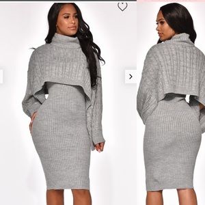 Two Piece Dress Set - Gray